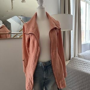 Anthropologie Saturday Sunday Coral Quinn Full Zip Jacket, size Small.